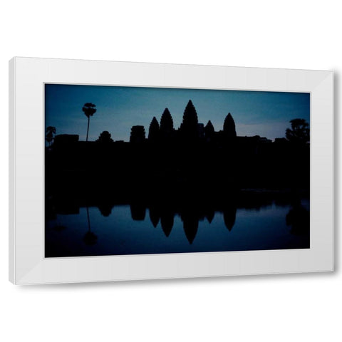 Angkor Wat Sunrise IV White Modern Wood Framed Art Print by Berzel, Erin