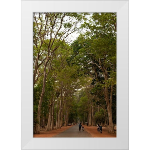 Road to Angkor White Modern Wood Framed Art Print by Berzel, Erin