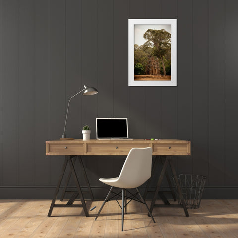 Prasat Suor Prat I White Modern Wood Framed Art Print by Berzel, Erin