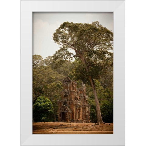 Prasat Suor Prat I White Modern Wood Framed Art Print by Berzel, Erin