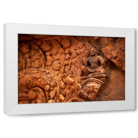 Carvings II White Modern Wood Framed Art Print by Berzel, Erin