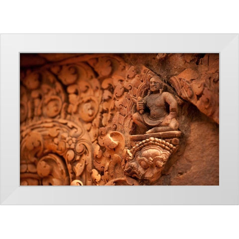 Carvings II White Modern Wood Framed Art Print by Berzel, Erin