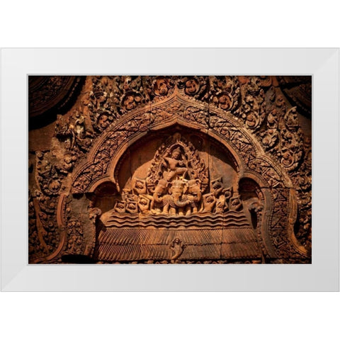 Carvings III White Modern Wood Framed Art Print by Berzel, Erin