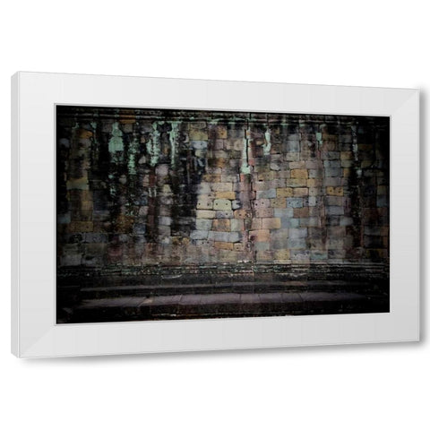 Colors of Preah Khan White Modern Wood Framed Art Print by Berzel, Erin