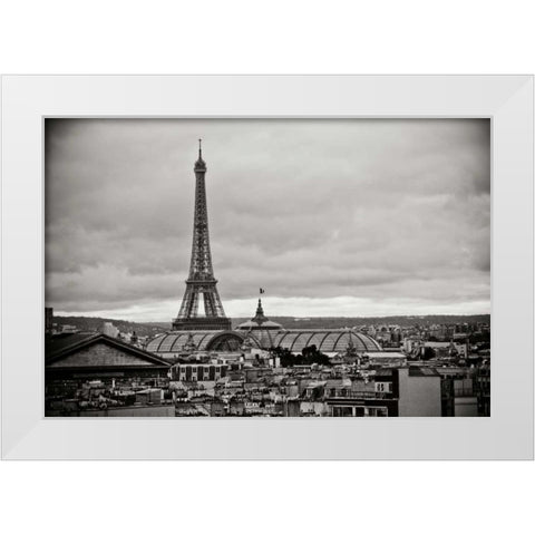 Paris BW II White Modern Wood Framed Art Print by Berzel, Erin