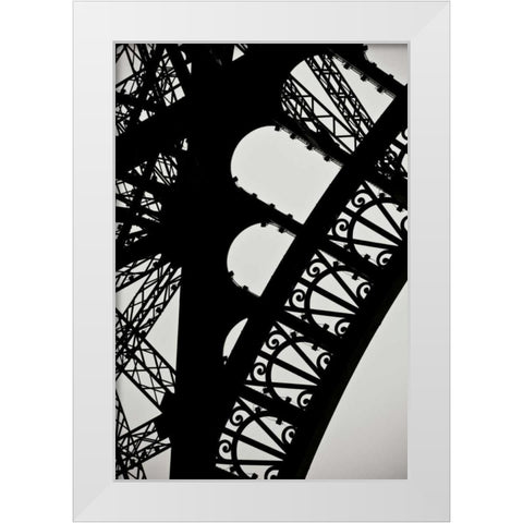 Eiffel Tower Latticework I White Modern Wood Framed Art Print by Berzel, Erin