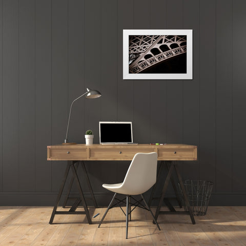 Eiffel Tower Detail I White Modern Wood Framed Art Print by Berzel, Erin