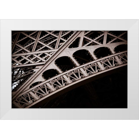 Eiffel Tower Detail I White Modern Wood Framed Art Print by Berzel, Erin