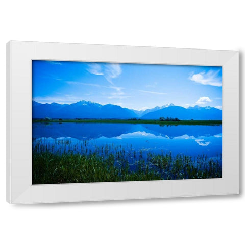 Mission Mountains I White Modern Wood Framed Art Print by Berzel, Erin