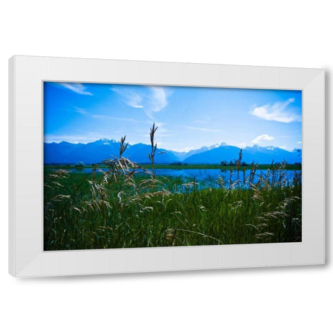 Mission Mountains II White Modern Wood Framed Art Print by Berzel, Erin