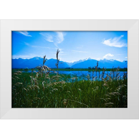 Mission Mountains II White Modern Wood Framed Art Print by Berzel, Erin