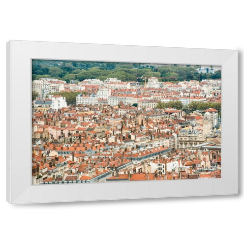 Lyon Rooftops I White Modern Wood Framed Art Print by Berzel, Erin