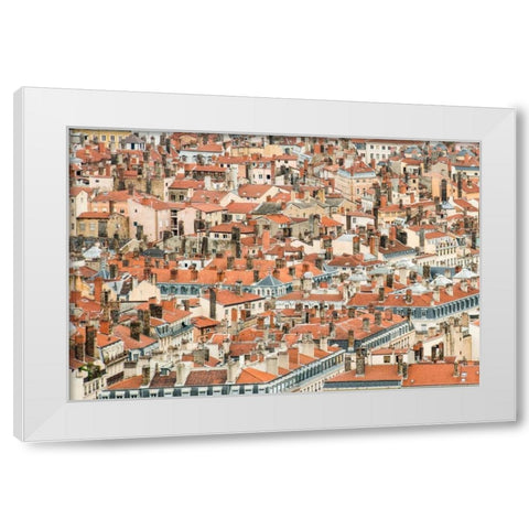 Lyon Rooftops II White Modern Wood Framed Art Print by Berzel, Erin