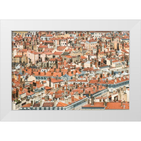Lyon Rooftops II White Modern Wood Framed Art Print by Berzel, Erin
