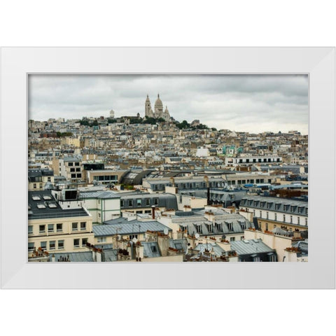 Paris Rooftops II White Modern Wood Framed Art Print by Berzel, Erin