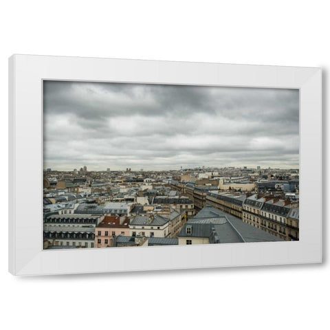 Paris Rooftops III White Modern Wood Framed Art Print by Berzel, Erin