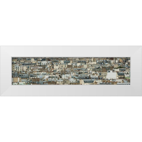 Montmartre Panoramic II White Modern Wood Framed Art Print by Berzel, Erin