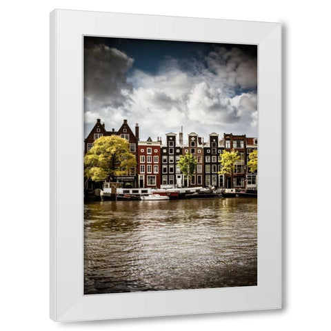 Amsterdam Canal I White Modern Wood Framed Art Print by Berzel, Erin