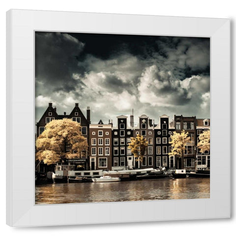 Amsterdam Canal II White Modern Wood Framed Art Print by Berzel, Erin