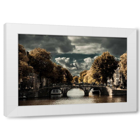 Amsterdam Bridge II White Modern Wood Framed Art Print by Berzel, Erin