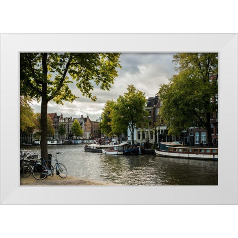 Amsterdam Canal III White Modern Wood Framed Art Print by Berzel, Erin