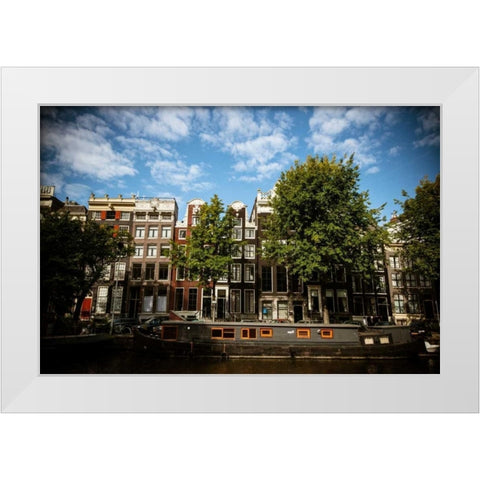 Amsterdam Canal Houses II White Modern Wood Framed Art Print by Berzel, Erin