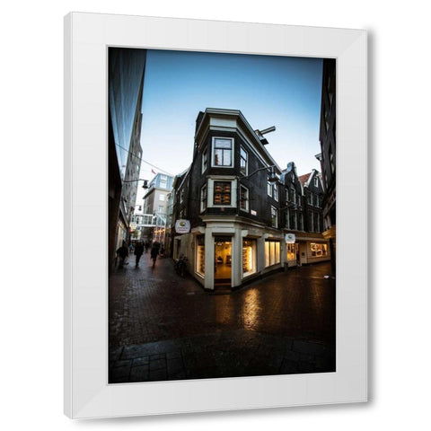 Amsterdams Kaashuis White Modern Wood Framed Art Print by Berzel, Erin
