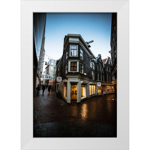 Amsterdams Kaashuis White Modern Wood Framed Art Print by Berzel, Erin