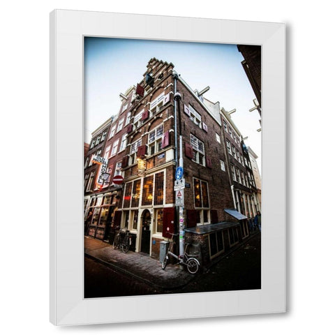 Amsterdam Nieuwebrugsteeg White Modern Wood Framed Art Print by Berzel, Erin