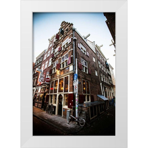 Amsterdam Nieuwebrugsteeg White Modern Wood Framed Art Print by Berzel, Erin