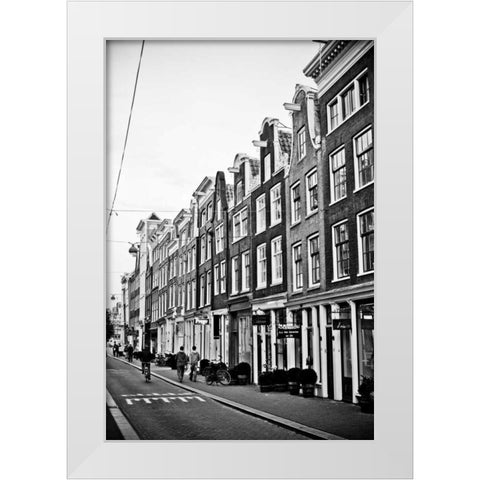 Amsterdam Herenstraat White Modern Wood Framed Art Print by Berzel, Erin