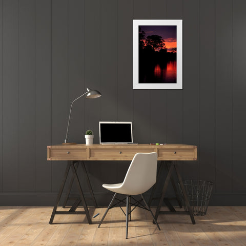 Angkor Sunset II White Modern Wood Framed Art Print by Berzel, Erin
