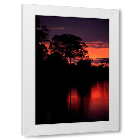 Angkor Sunset II White Modern Wood Framed Art Print by Berzel, Erin