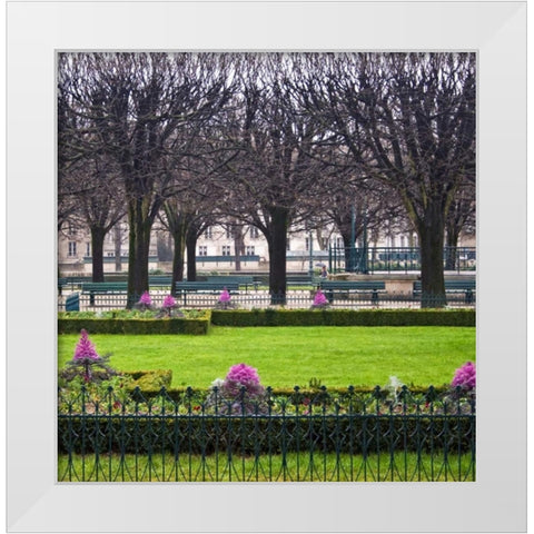 Jardin de Notre Dame II White Modern Wood Framed Art Print by Crane, Rita