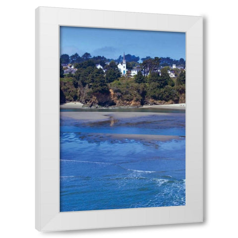 Village by the Sea I White Modern Wood Framed Art Print by Crane, Rita