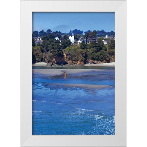 Village by the Sea I White Modern Wood Framed Art Print by Crane, Rita