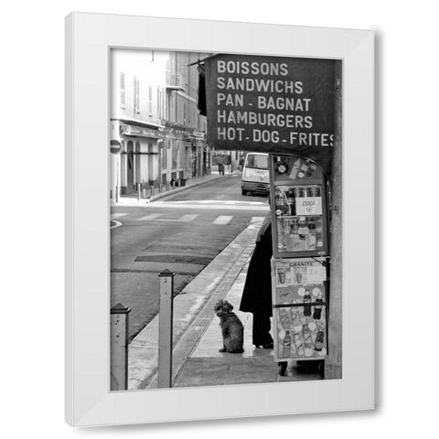 Little Dog I White Modern Wood Framed Art Print by Crane, Rita