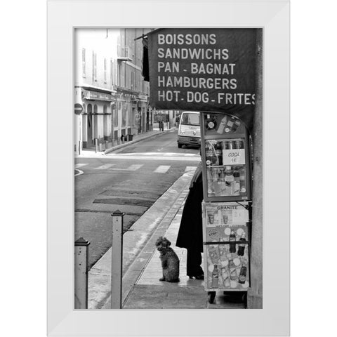 Little Dog I White Modern Wood Framed Art Print by Crane, Rita