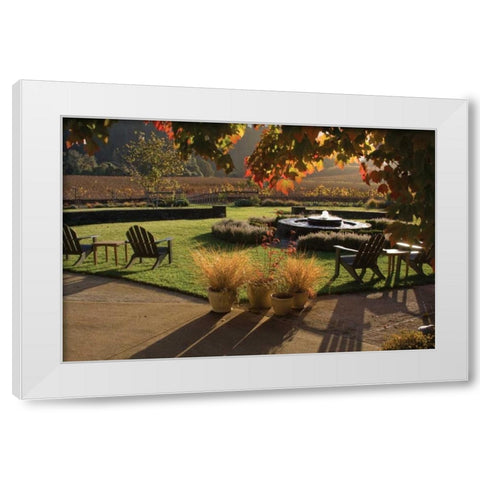 Autumn Glow III White Modern Wood Framed Art Print by Crane, Rita