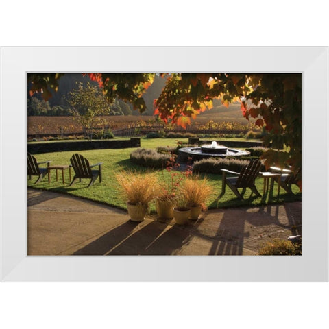 Autumn Glow III White Modern Wood Framed Art Print by Crane, Rita