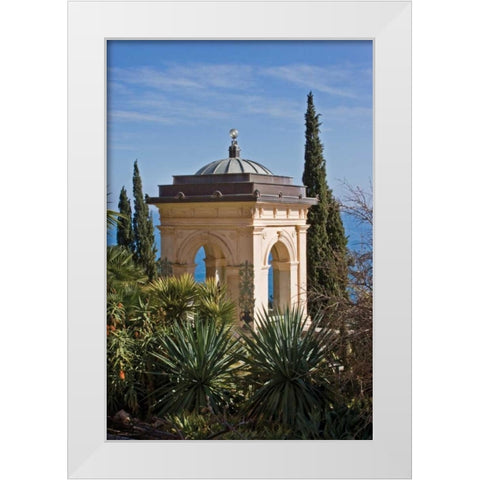 Italian Garden III White Modern Wood Framed Art Print by Crane, Rita