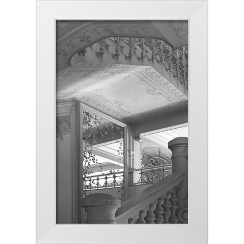 Belle Epoque I BW White Modern Wood Framed Art Print by Crane, Rita