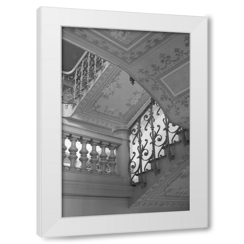 Belle Epoque II BW White Modern Wood Framed Art Print by Crane, Rita