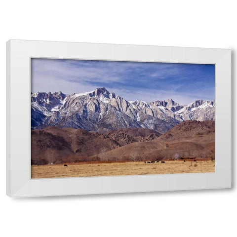 Mt. Whitney Range I White Modern Wood Framed Art Print by Crane, Rita