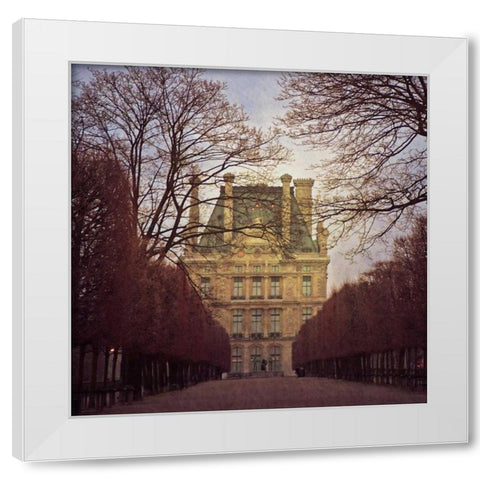 The Louvre Paris II White Modern Wood Framed Art Print by Crane, Rita