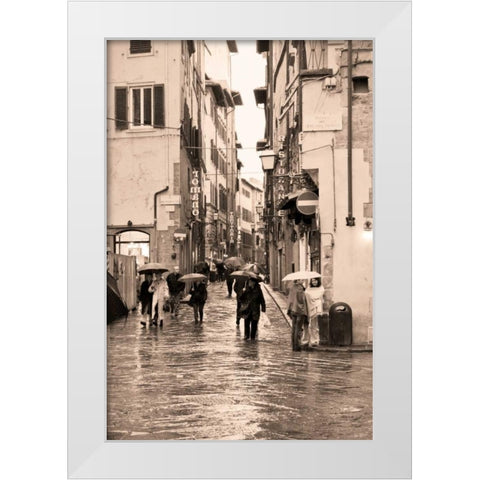 Streets of Florence IV White Modern Wood Framed Art Print by Crane, Rita