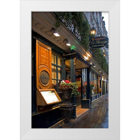 Paris Cafe IV White Modern Wood Framed Art Print by Crane, Rita