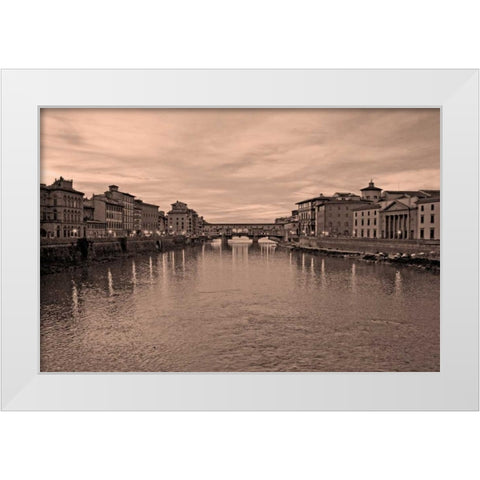 Ponte Vecchio VI White Modern Wood Framed Art Print by Crane, Rita