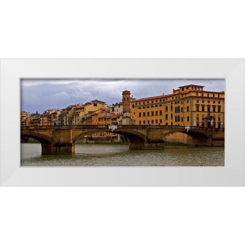 Tuscan Bridge II White Modern Wood Framed Art Print by Crane, Rita