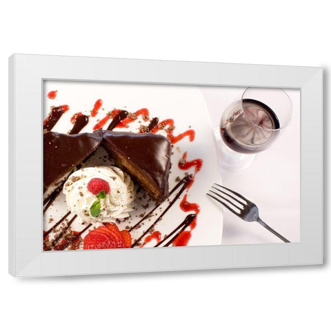 Dessert I White Modern Wood Framed Art Print by Crane, Rita